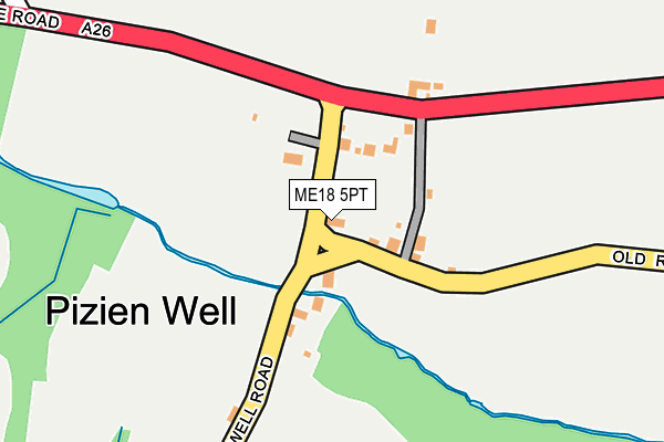 ME18 5PT map - OS OpenMap – Local (Ordnance Survey)