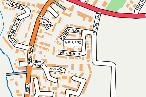 ME18 5PX map - OS OpenMap – Local (Ordnance Survey)