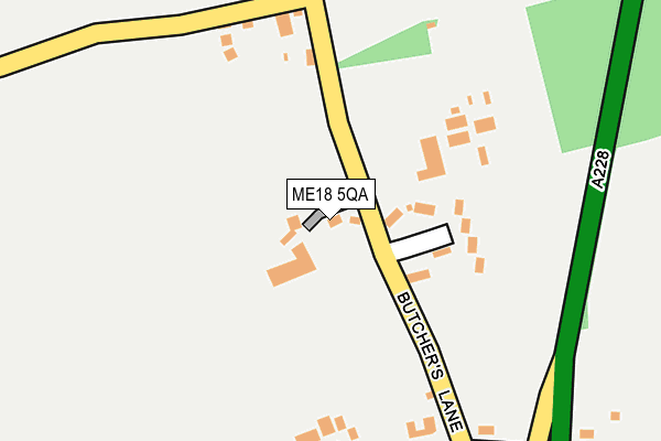 ME18 5QA map - OS OpenMap – Local (Ordnance Survey)