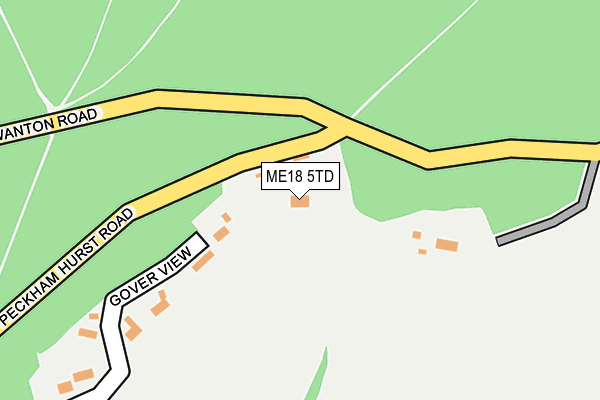 ME18 5TD map - OS OpenMap – Local (Ordnance Survey)