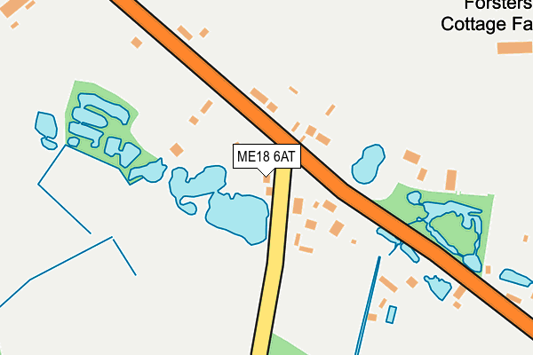 ME18 6AT map - OS OpenMap – Local (Ordnance Survey)