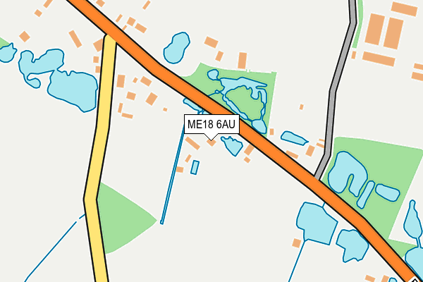 ME18 6AU map - OS OpenMap – Local (Ordnance Survey)
