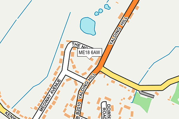 ME18 6AW map - OS OpenMap – Local (Ordnance Survey)