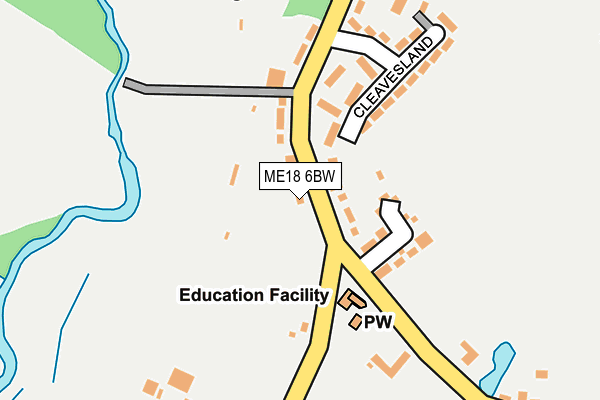 ME18 6BW map - OS OpenMap – Local (Ordnance Survey)
