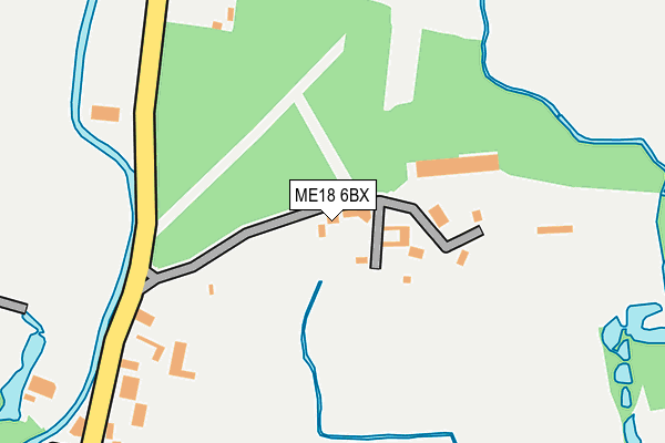 ME18 6BX map - OS OpenMap – Local (Ordnance Survey)