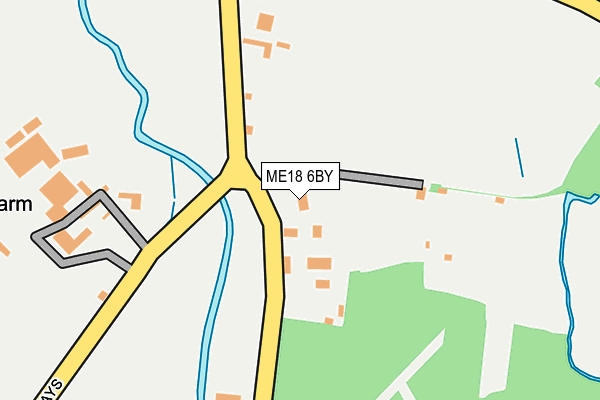 ME18 6BY map - OS OpenMap – Local (Ordnance Survey)