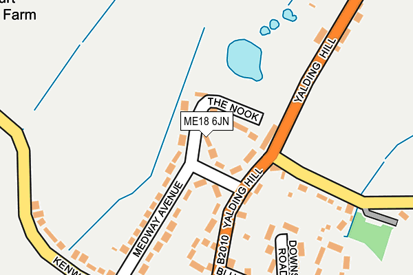 ME18 6JN map - OS OpenMap – Local (Ordnance Survey)