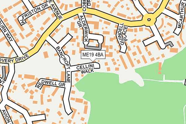ME19 4BA map - OS OpenMap – Local (Ordnance Survey)