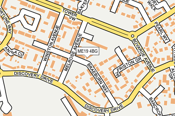 ME19 4BG map - OS OpenMap – Local (Ordnance Survey)