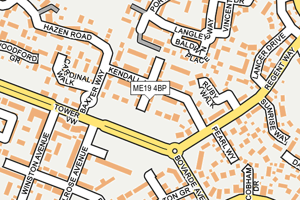 ME19 4BP map - OS OpenMap – Local (Ordnance Survey)