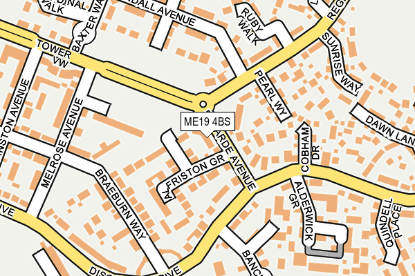 ME19 4BS map - OS OpenMap – Local (Ordnance Survey)