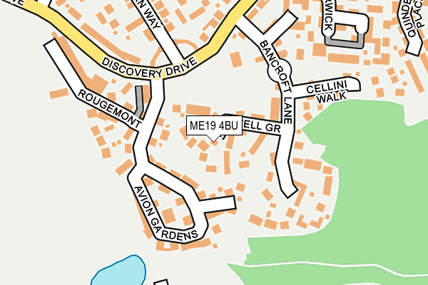 ME19 4BU map - OS OpenMap – Local (Ordnance Survey)