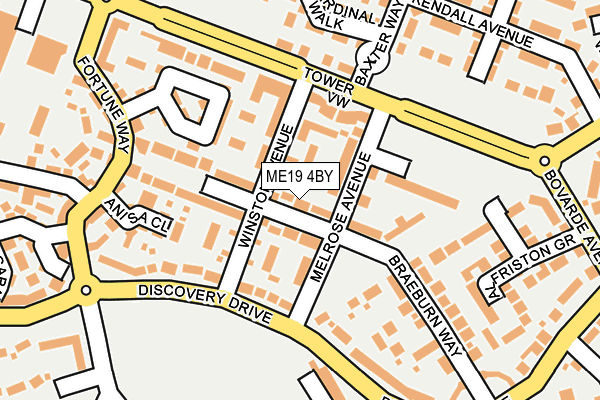ME19 4BY map - OS OpenMap – Local (Ordnance Survey)