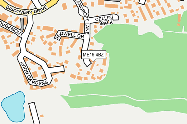 ME19 4BZ map - OS OpenMap – Local (Ordnance Survey)