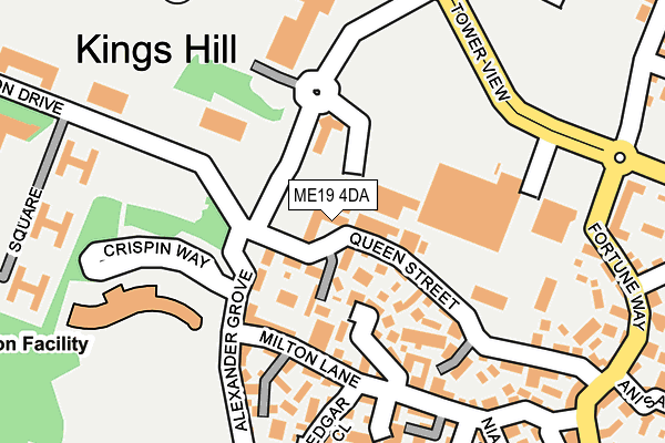 ME19 4DA map - OS OpenMap – Local (Ordnance Survey)