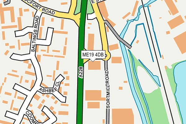 ME19 4DB map - OS OpenMap – Local (Ordnance Survey)