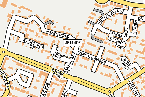 ME19 4DE map - OS OpenMap – Local (Ordnance Survey)