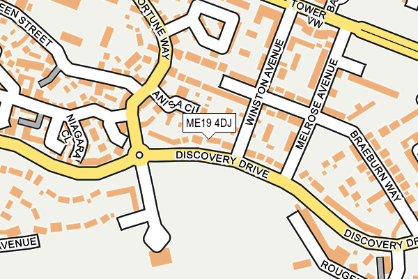 ME19 4DJ map - OS OpenMap – Local (Ordnance Survey)