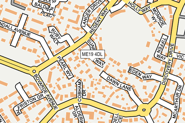 ME19 4DL map - OS OpenMap – Local (Ordnance Survey)