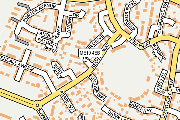 ME19 4EB map - OS OpenMap – Local (Ordnance Survey)