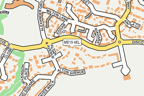 ME19 4EL map - OS OpenMap – Local (Ordnance Survey)