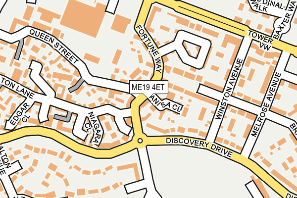 ME19 4ET map - OS OpenMap – Local (Ordnance Survey)