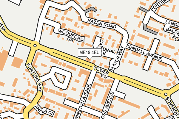 ME19 4EU map - OS OpenMap – Local (Ordnance Survey)