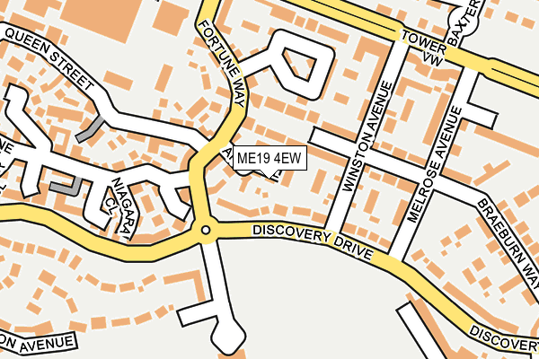 ME19 4EW map - OS OpenMap – Local (Ordnance Survey)