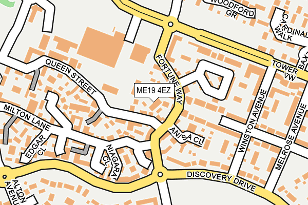 ME19 4EZ map - OS OpenMap – Local (Ordnance Survey)