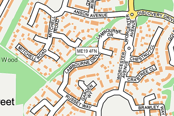 ME19 4FN map - OS OpenMap – Local (Ordnance Survey)