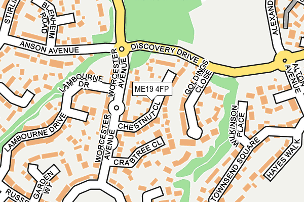 ME19 4FP map - OS OpenMap – Local (Ordnance Survey)