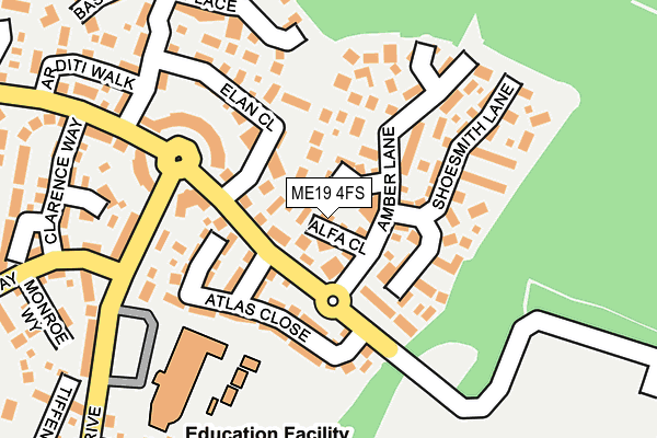 ME19 4FS map - OS OpenMap – Local (Ordnance Survey)