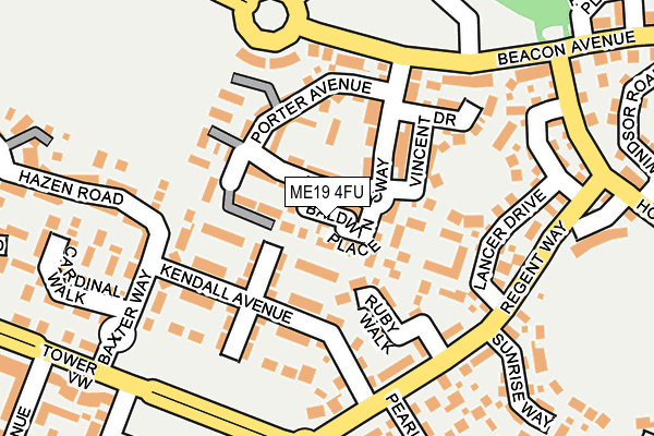 ME19 4FU map - OS OpenMap – Local (Ordnance Survey)