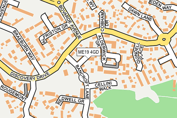 ME19 4GD map - OS OpenMap – Local (Ordnance Survey)