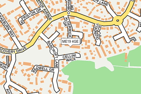 ME19 4GE map - OS OpenMap – Local (Ordnance Survey)