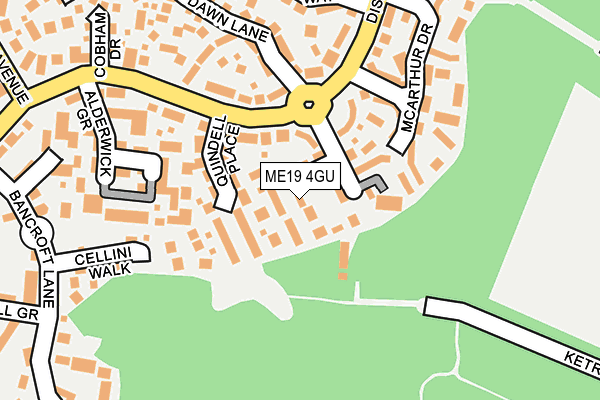 ME19 4GU map - OS OpenMap – Local (Ordnance Survey)