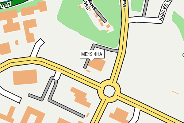 ME19 4HA map - OS OpenMap – Local (Ordnance Survey)