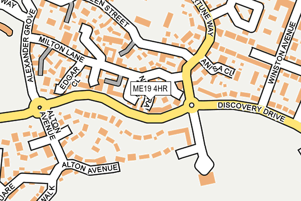 ME19 4HR map - OS OpenMap – Local (Ordnance Survey)