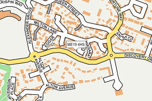 ME19 4HS map - OS OpenMap – Local (Ordnance Survey)