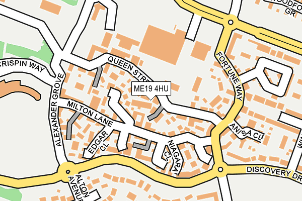 ME19 4HU map - OS OpenMap – Local (Ordnance Survey)