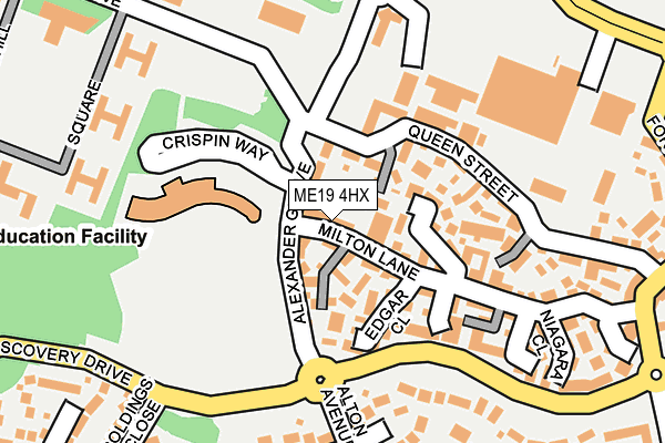 ME19 4HX map - OS OpenMap – Local (Ordnance Survey)