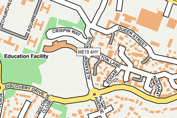 ME19 4HY map - OS OpenMap – Local (Ordnance Survey)