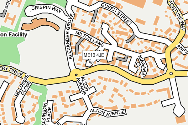ME19 4JE map - OS OpenMap – Local (Ordnance Survey)