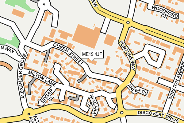ME19 4JF map - OS OpenMap – Local (Ordnance Survey)