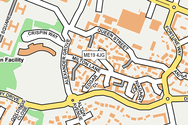 ME19 4JG map - OS OpenMap – Local (Ordnance Survey)