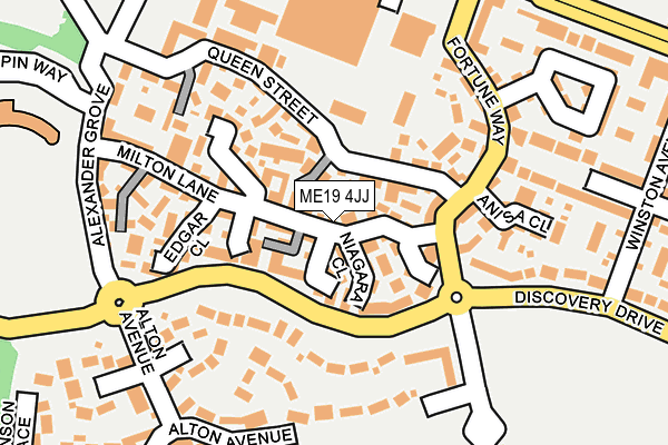 ME19 4JJ map - OS OpenMap – Local (Ordnance Survey)