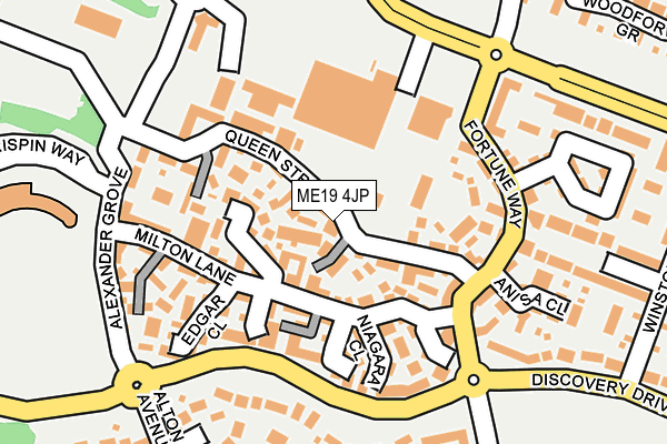 ME19 4JP map - OS OpenMap – Local (Ordnance Survey)