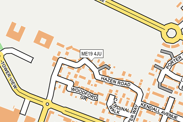 ME19 4JU map - OS OpenMap – Local (Ordnance Survey)