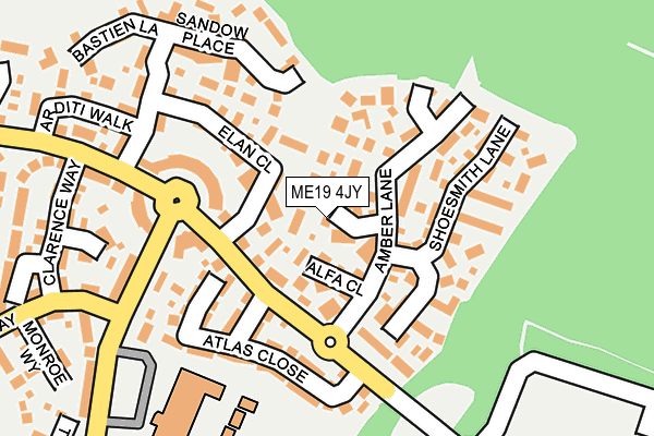 ME19 4JY map - OS OpenMap – Local (Ordnance Survey)