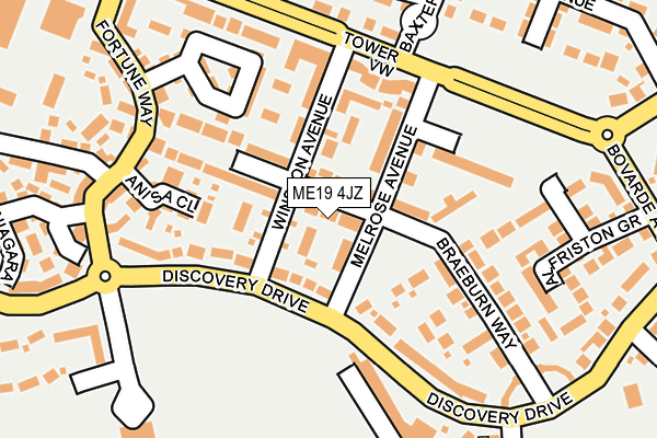 ME19 4JZ map - OS OpenMap – Local (Ordnance Survey)